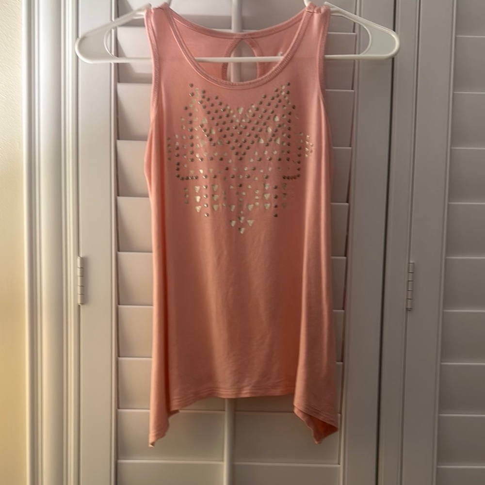 Justice pink studded top